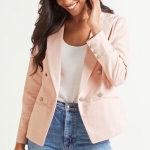 Evereve Lenox Blazer Double Breasted Blazer with a silver Tone Buttons